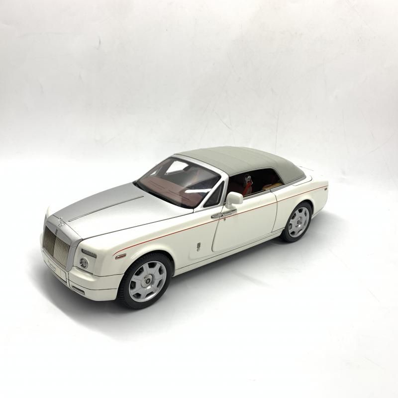 中古】1/18 京商 Rolls-Royce Phantom Drophead Coupe (ｲﾝｸﾞﾘｯｼｭﾎﾜｲﾄ