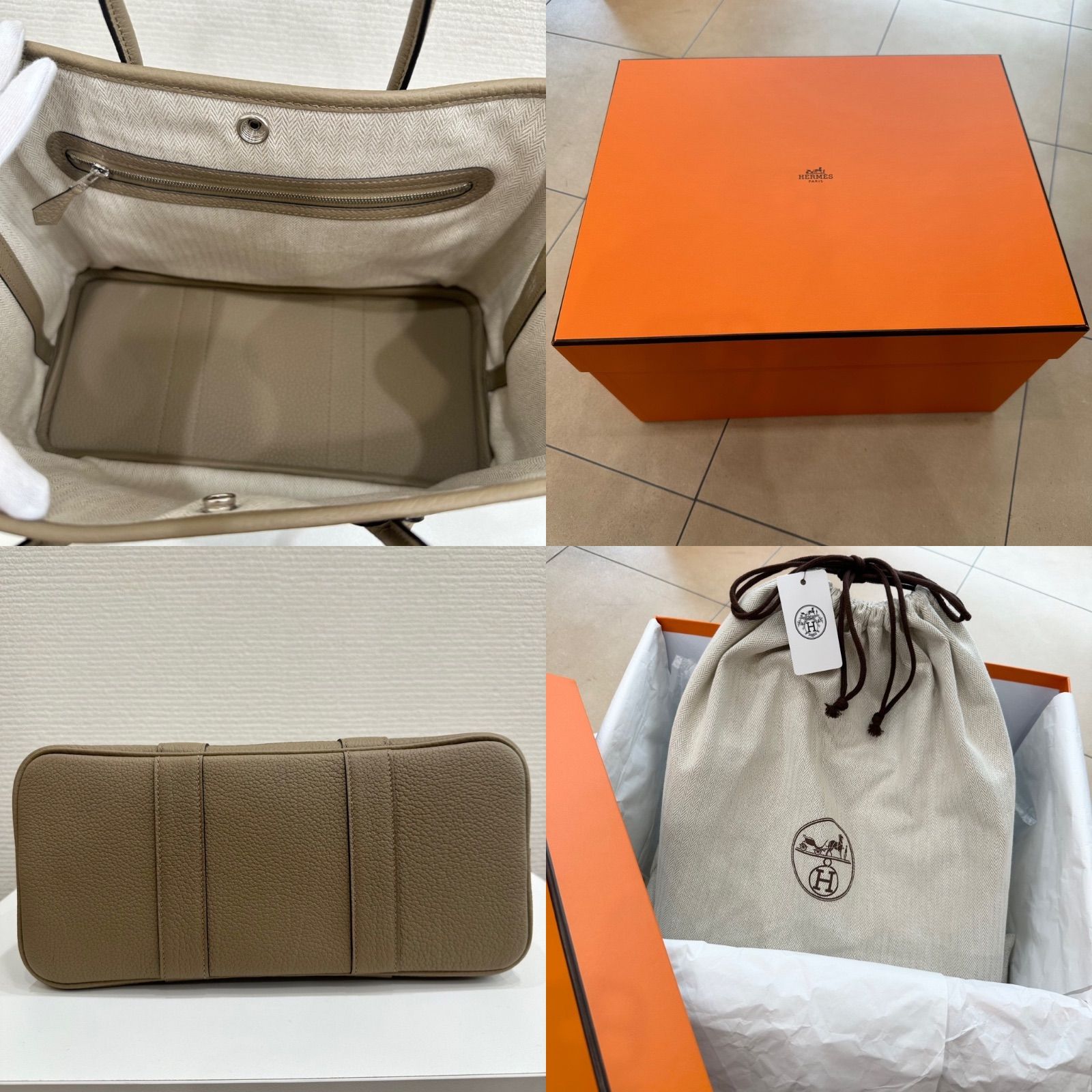 HERMES【新品未使用】 エルメスガーデンパーティー 新色ベージュ