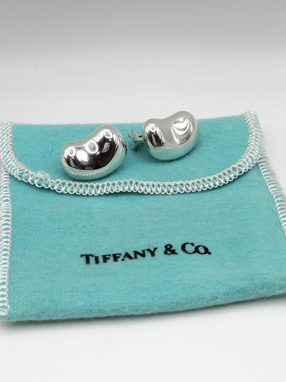 【美品】ティファニー TIFFANY ビーンズ イヤリング 両耳用 925 約9.8g シルバー J606-1