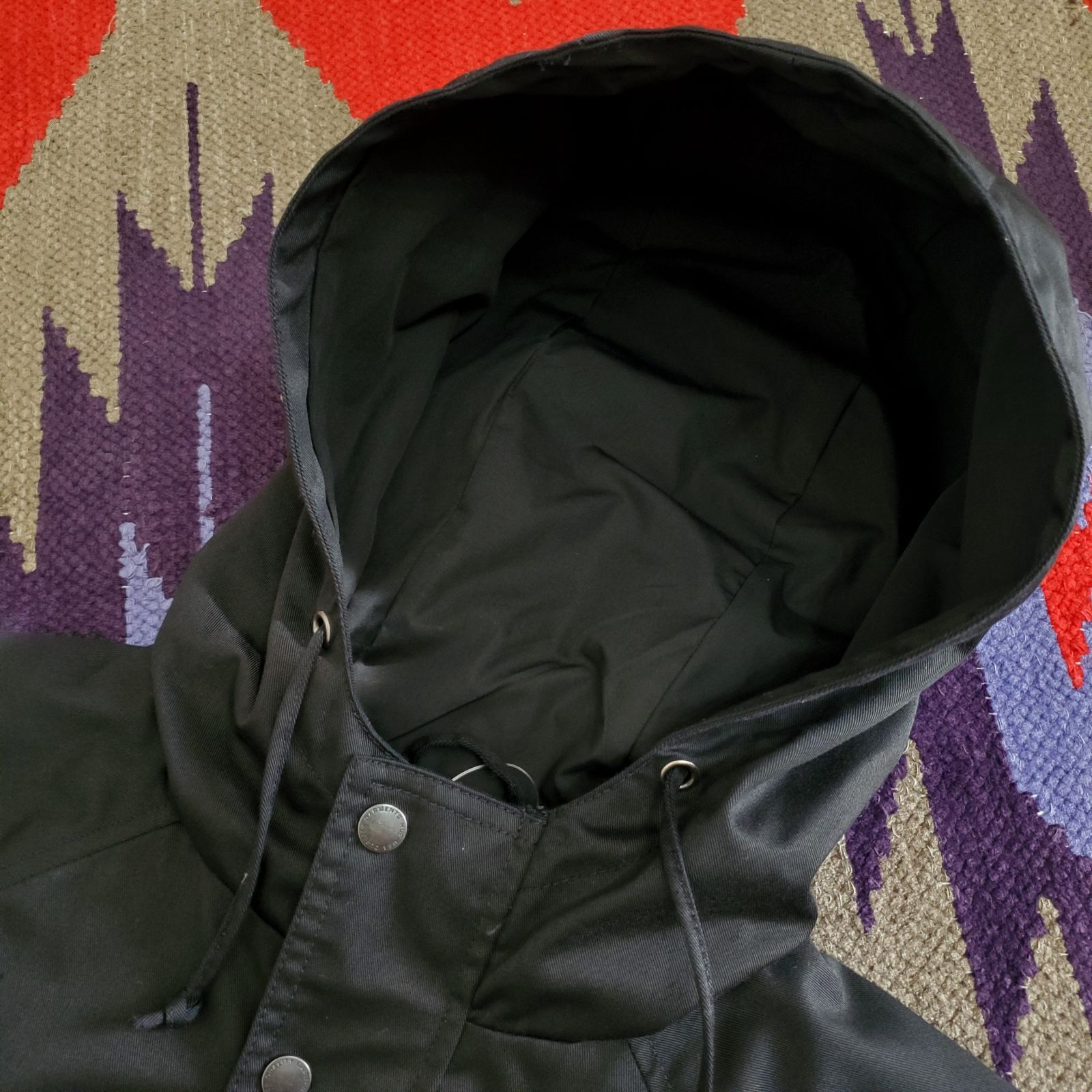 HUFハフ□美品 コットン×ポリクロス マウンテンパーカ M 黒 ボックス 