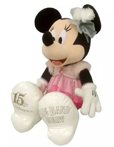 ぬいぐるみ　ミニーマウス(ビッグバンドビート/82cm) ぬいぐるみ 「東京ディズニーシー 15周年 ザ・イヤー・オブ・ウィッシュ」 東京ディズニーシー限定 中古】ぬいぐるみ ミニーマウス(ビッグバンドビート/82cm