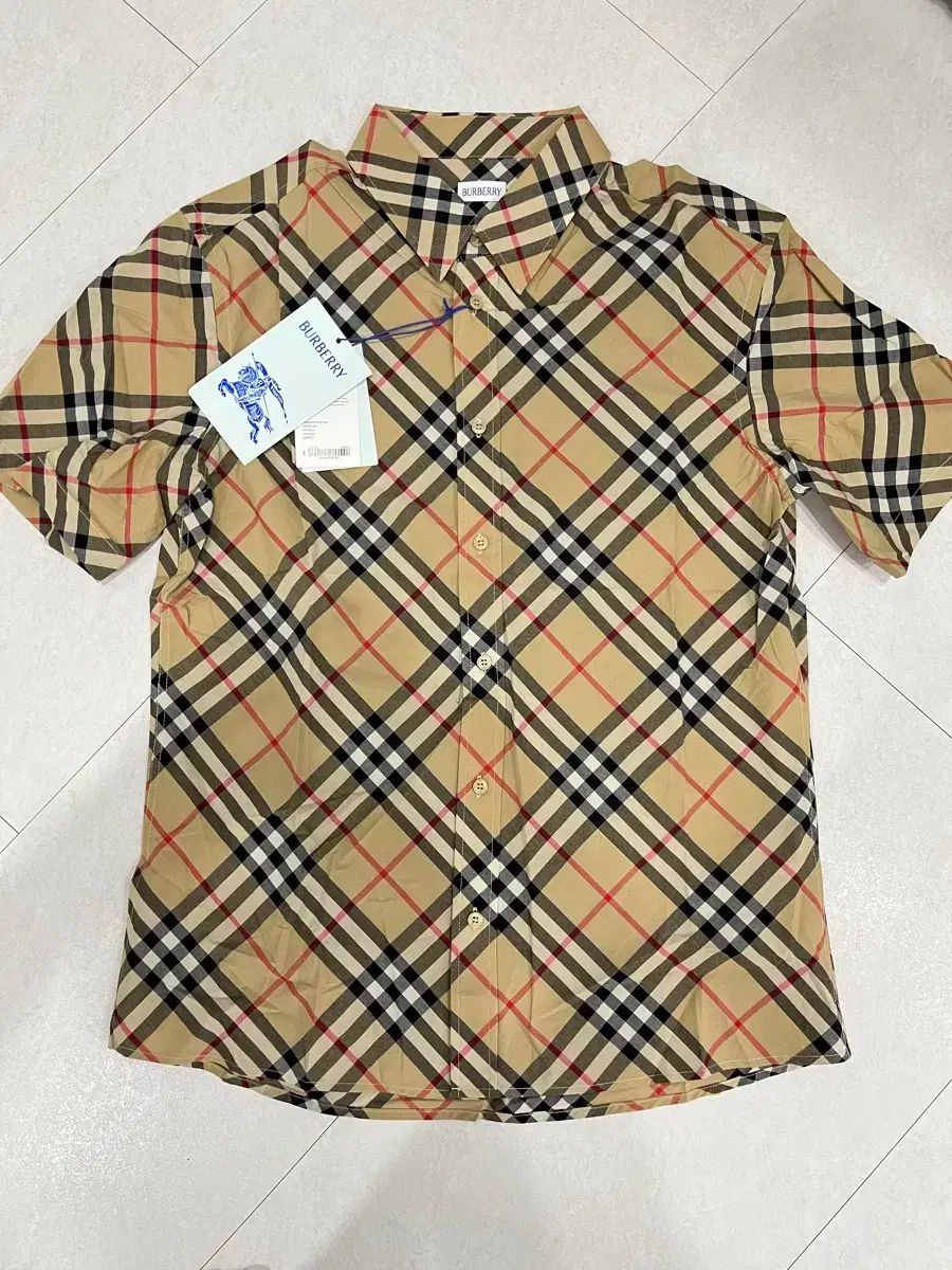 BURBERRY バーバリー チェック 半袖 シャツ L ユニセックス ベーシックフィット サイズ 説明