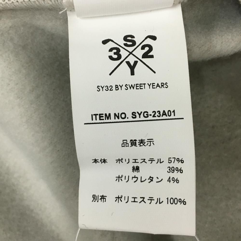 SY32 ハイネックトレーナー 黒×ライトベージュ ニット 裏起毛 メンズ M ゴルフウェア モデル SY32 BY SWEET YEARSSY32 LLC-HASEGAWATOSO_COM