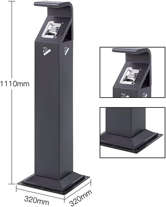 屋外の現代的な防風レトロなフロアスタンド灰皿のための床置き灰皿ステンレス鋼 金属灰皿ふた付き屋外灰皿 NOITHATQUANGTHANH_NET