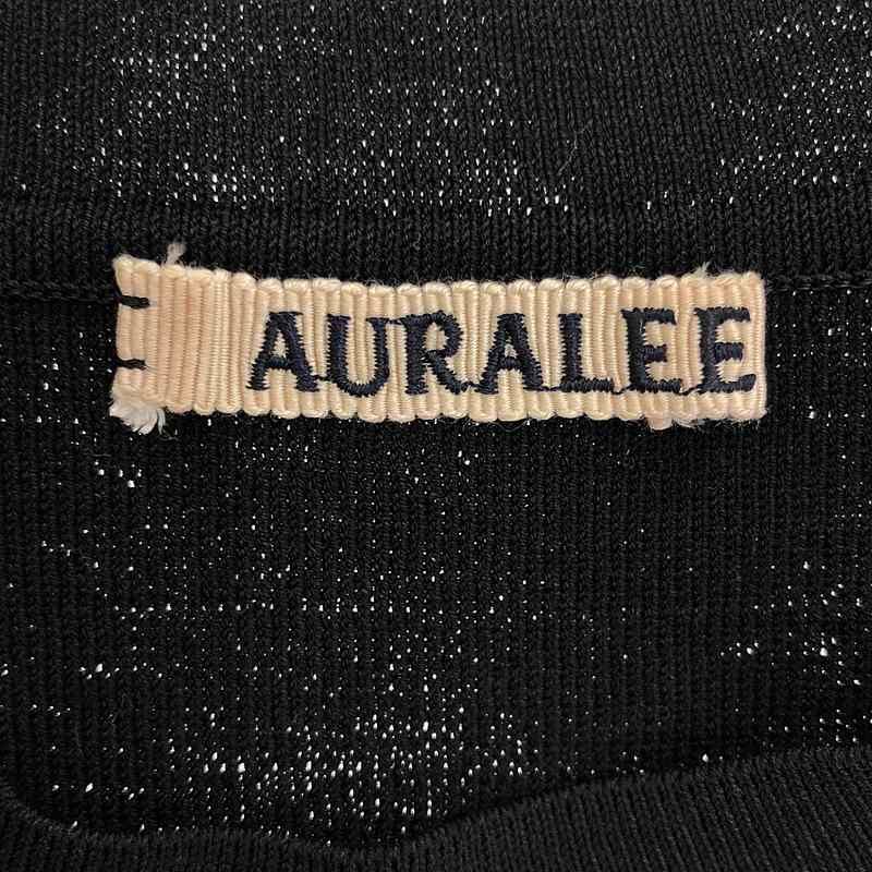【美品】  AURALEE / オーラリー | WOOL RECYCLE POYESTER HIGH GAUGE RIB KNIT BIG SLEEVELESS PULLOVER ウール混 ハイゲージ ニットTシャツ | 0 | ブラック | レディース AURALEE for women's(オーラリーウイメンズ)21SSCollectionの新作