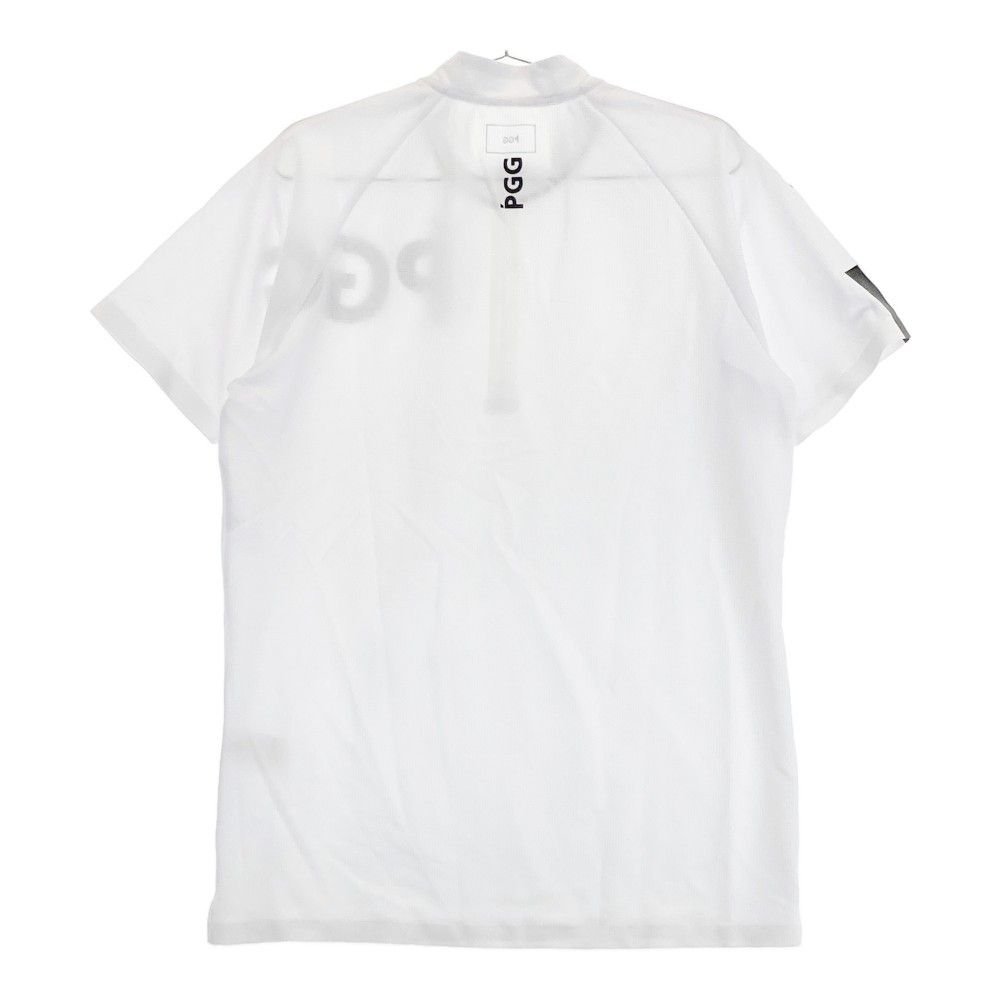 サイズ 6 PGG PEARLY GATES パーリーゲイツ モデル ハーフジップ半袖Tシャツ ホワイト系 240101271972 ゴルフウェア メンズ ストスト