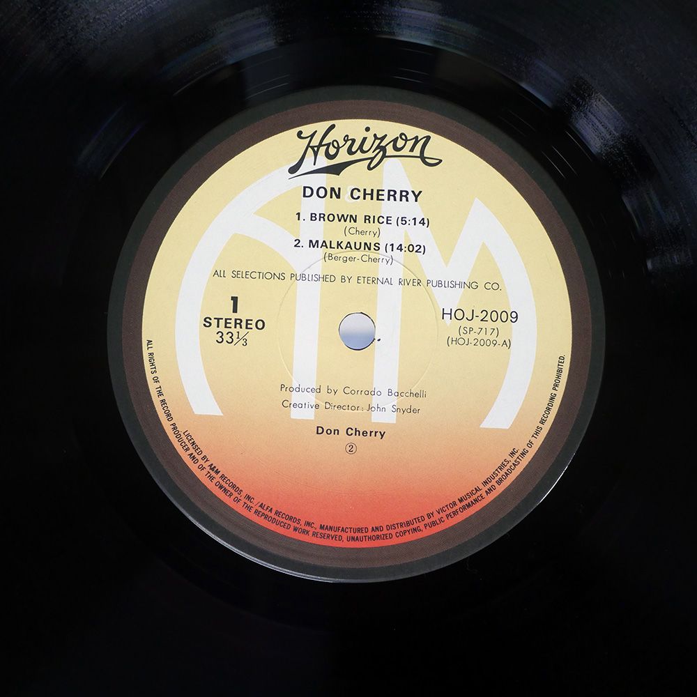 国内盤 DON CHERRY/DON CHERRY/HORIZON HOJ2009 LP 【公式通販】