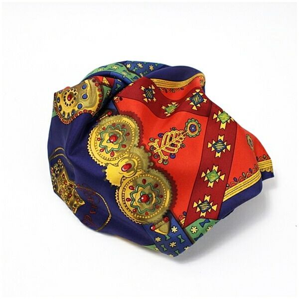 HERMES カレ90 Brins d'Or 金の若枝 エルメス シルク スカーフ カレ90 Brins d'or 金の若枝 中古