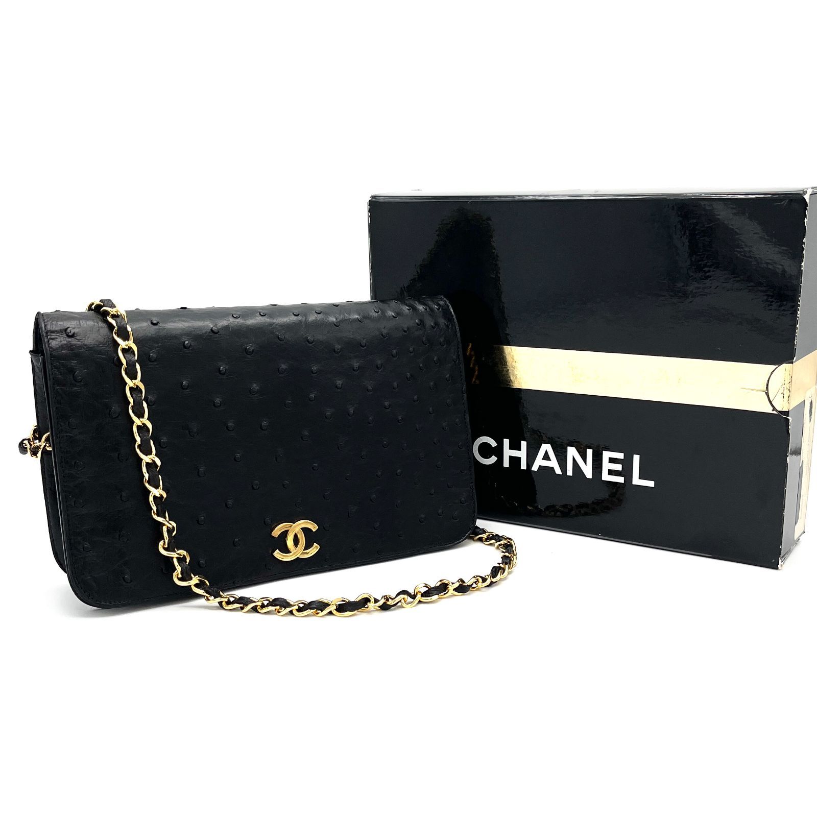 美品 CHANEL シャネル ココマーク フルフラップ プッシュロック 