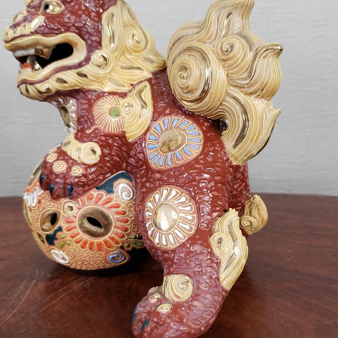 インテリア小物シーサー 獅子 獅子頭 陶器 置物 インテリア 工芸品 ...