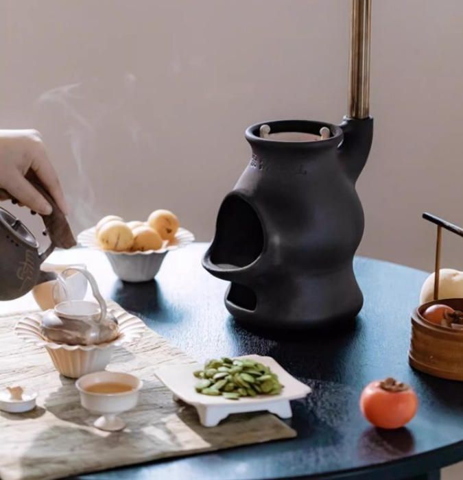 粗陶炭ストーブボイラー家庭用囲炉裏用薪ストーブカンフー茶道焼湯ストーブ暖房ストーブ屋外耐火ストーブ