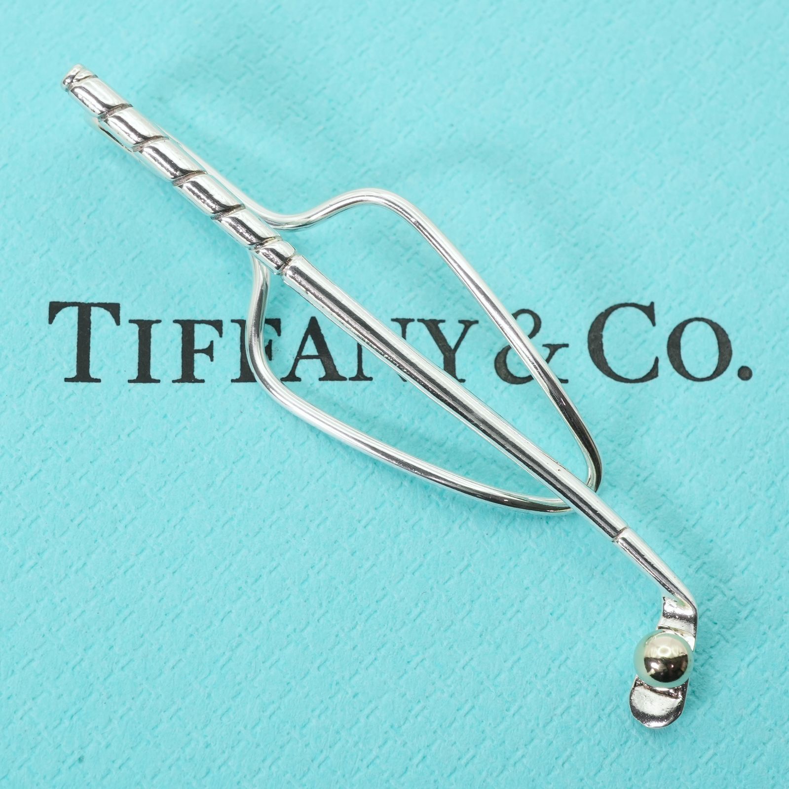 美品 希少 Tiffany & Co. ゴルフクラブネクタイピン 極美品 ティファニー ゴルフ コンビ ネクタイピン/25-762S