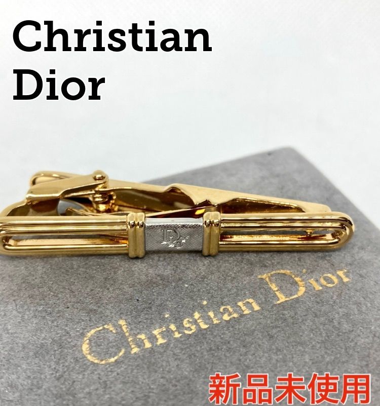 クリスチャンディオールChristian Dior ゴールド ロゴ ネクタイ