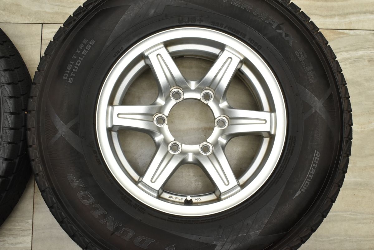 程度良好品】DW798 15in 6J +25 PCD139.7 ダンロップ ウィンターマックス SJ8 225/80R15 デリカスペースギア  パジェロ スタッドレス - メルカリ