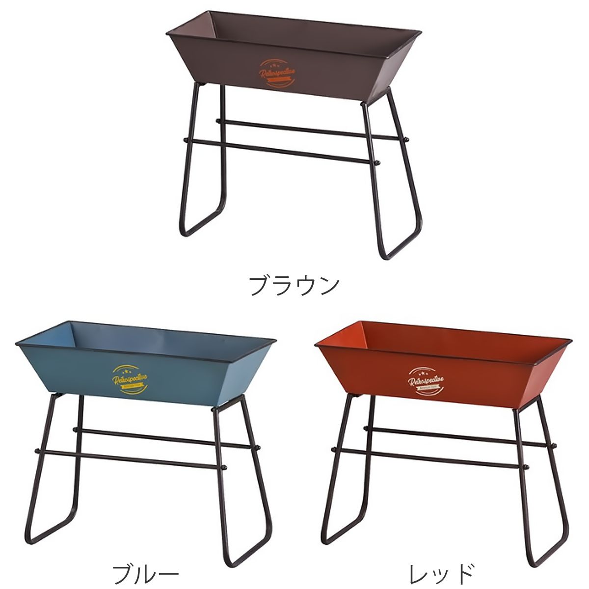 プランタースタンド ガラージュ 花台 （ プランター スタンド フラワースタンド ガーデニング用品 折りたたみ 鉢置き 園芸 鉢台 プラントスタンド 鉢スタンド 1段 アンティーク おしゃれ ）