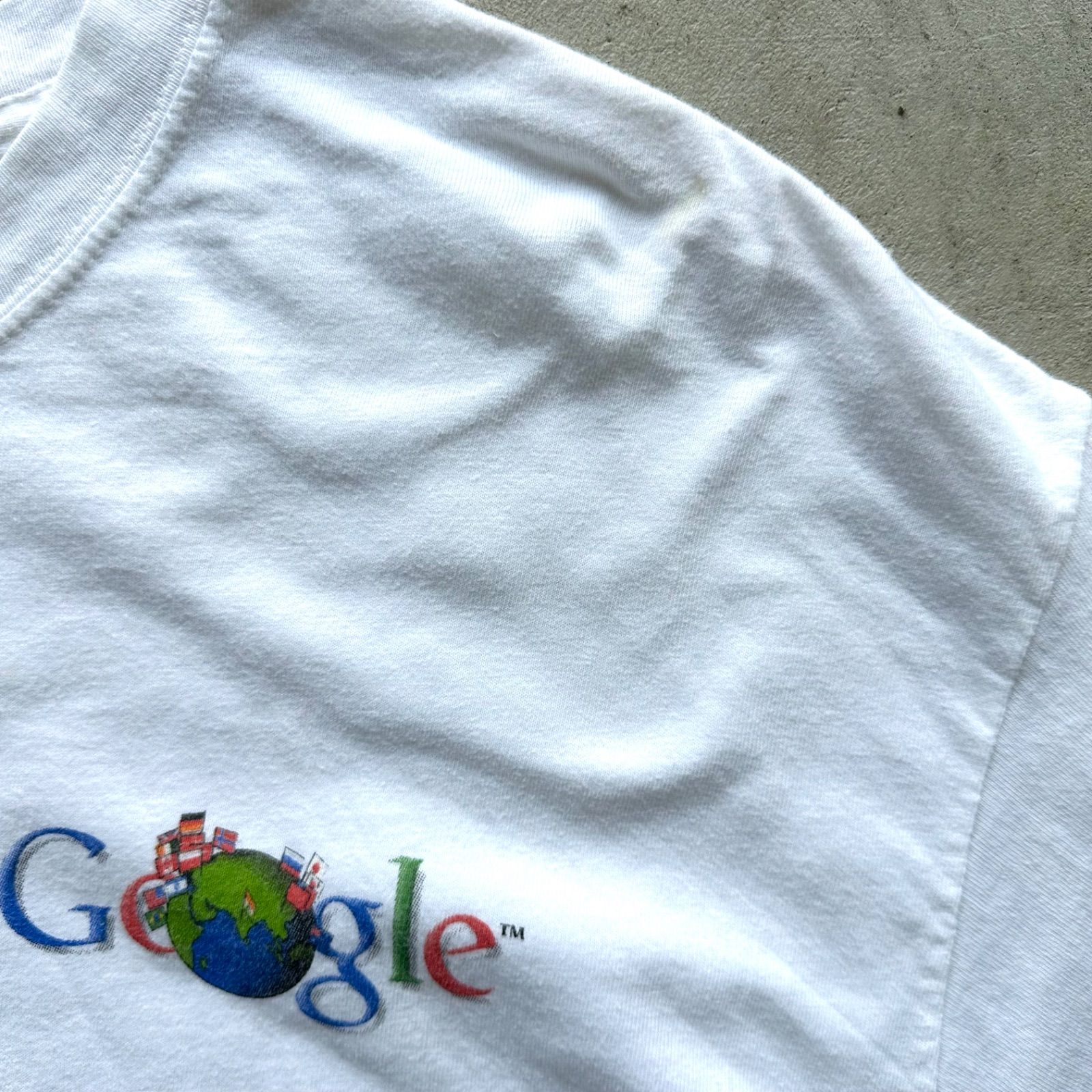 企業T google Tシャツ 90s-00s 両面プリント ヘインズ - メルカリ
