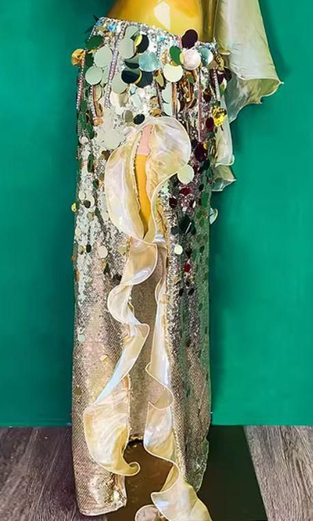 ベリーダンス オリエンタル衣装 インナー付 ゴールド オーダーメイド