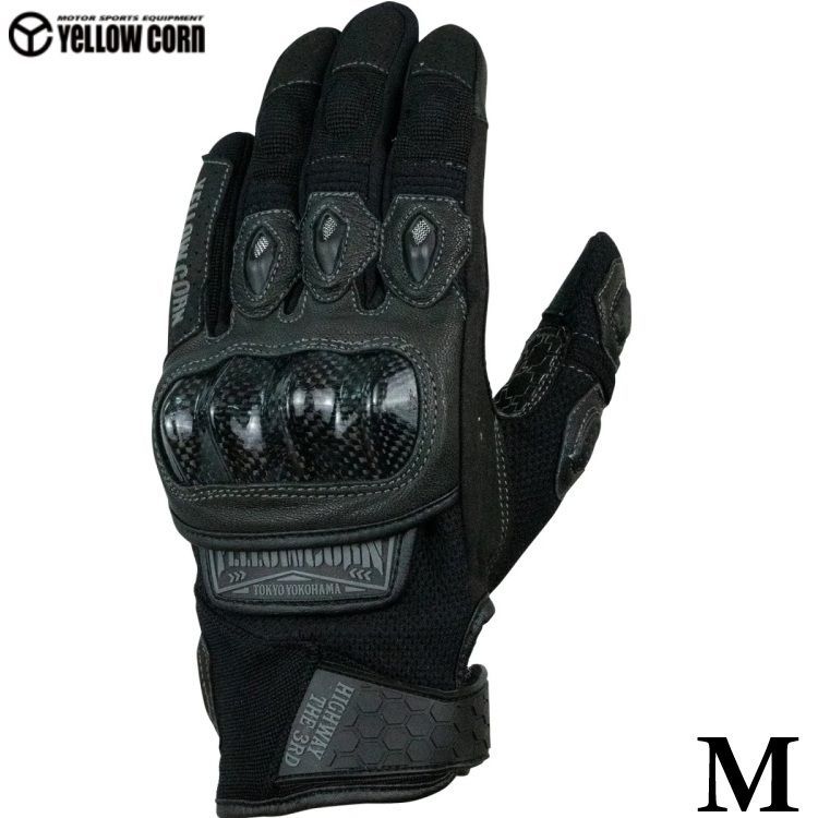 YELLOW CORN イエローコーン YG-350 メッシュグローブ BLACK