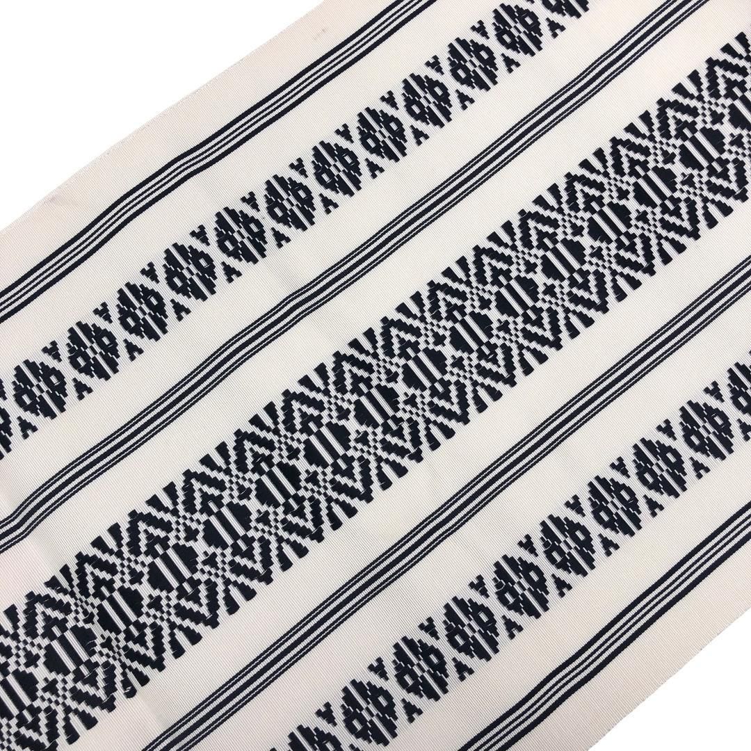 名古屋帯 本場筑前博多織 献上柄 乳白色 O-5525