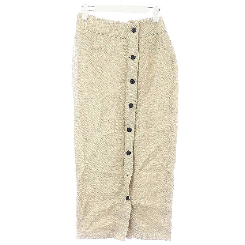 トゥデイフル TODAYFUL タイトスカート ロング フロントボタン 麻  