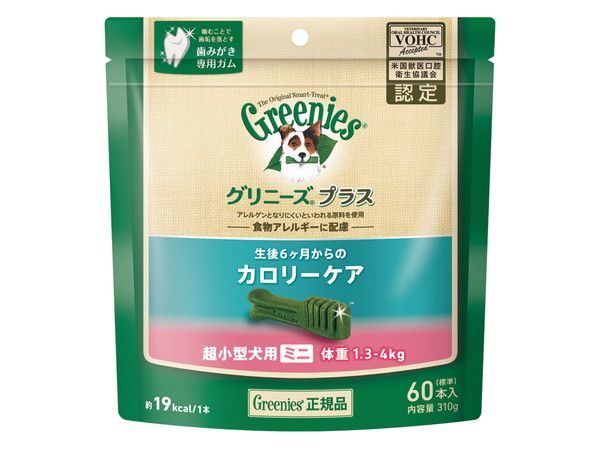 同梱不可 24個セット マースジャパンリミテッド グリニーズプラス カロリーケア 超小型犬用 ミニ 体重1.3～4kg 60本入り