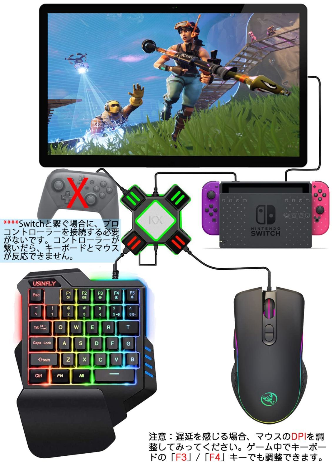 人気商品】マウス コンバーター セット switch対応 フォート