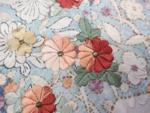 一輝堂】リサイクル着物 帯揚げ帯締めセット 平組 金糸 刺繍 辻