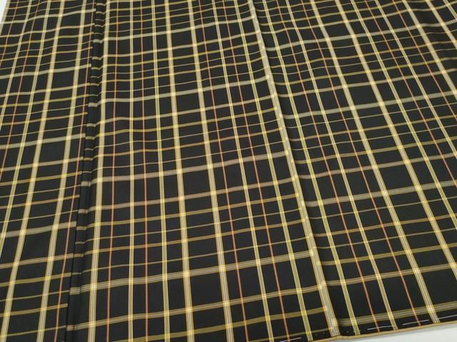 平和屋着物＃羽織 紬地 格子柄 正絹 逸品 CAAT5688id