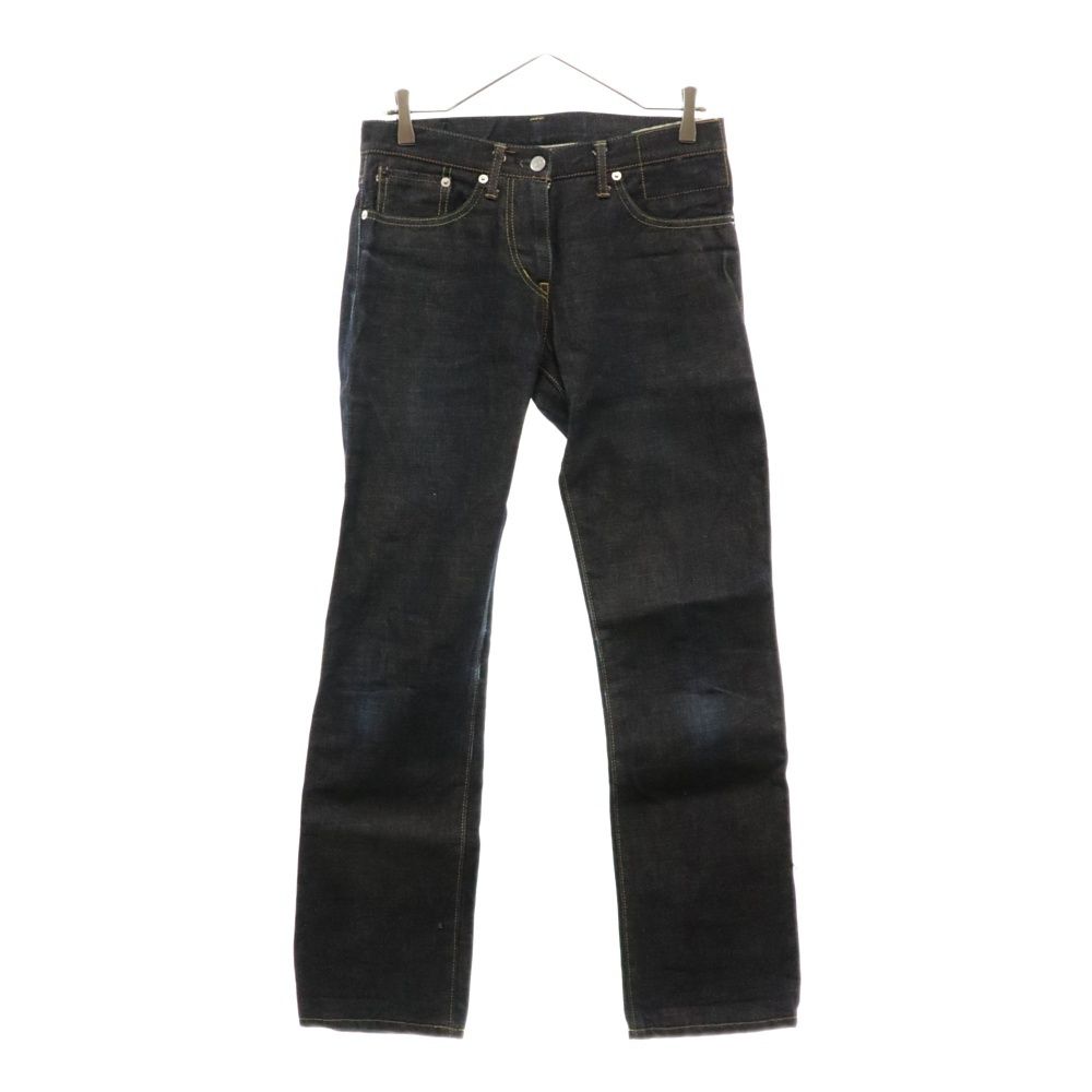 VISVIM (ヴィスヴィム) FLUXUS serge de Nimes パイソンパッチ コットン ジップフライ ストレート デニムパンツ インディゴブルー