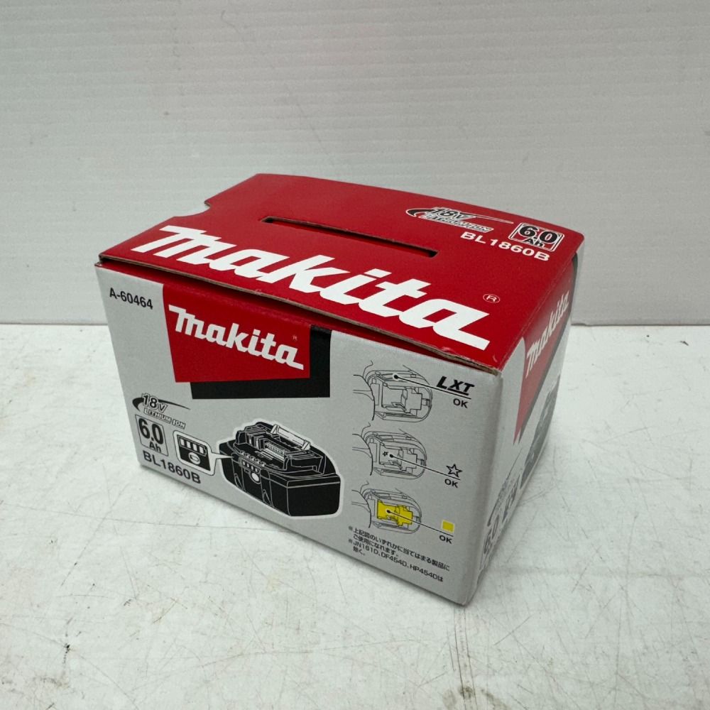 makita マキタ 18V 6.0Ah Li-ionバッテリ 残量表示付 雪マーク付 検品済 化粧箱入 BL1860B A-60464 未使用品 -  メルカリ