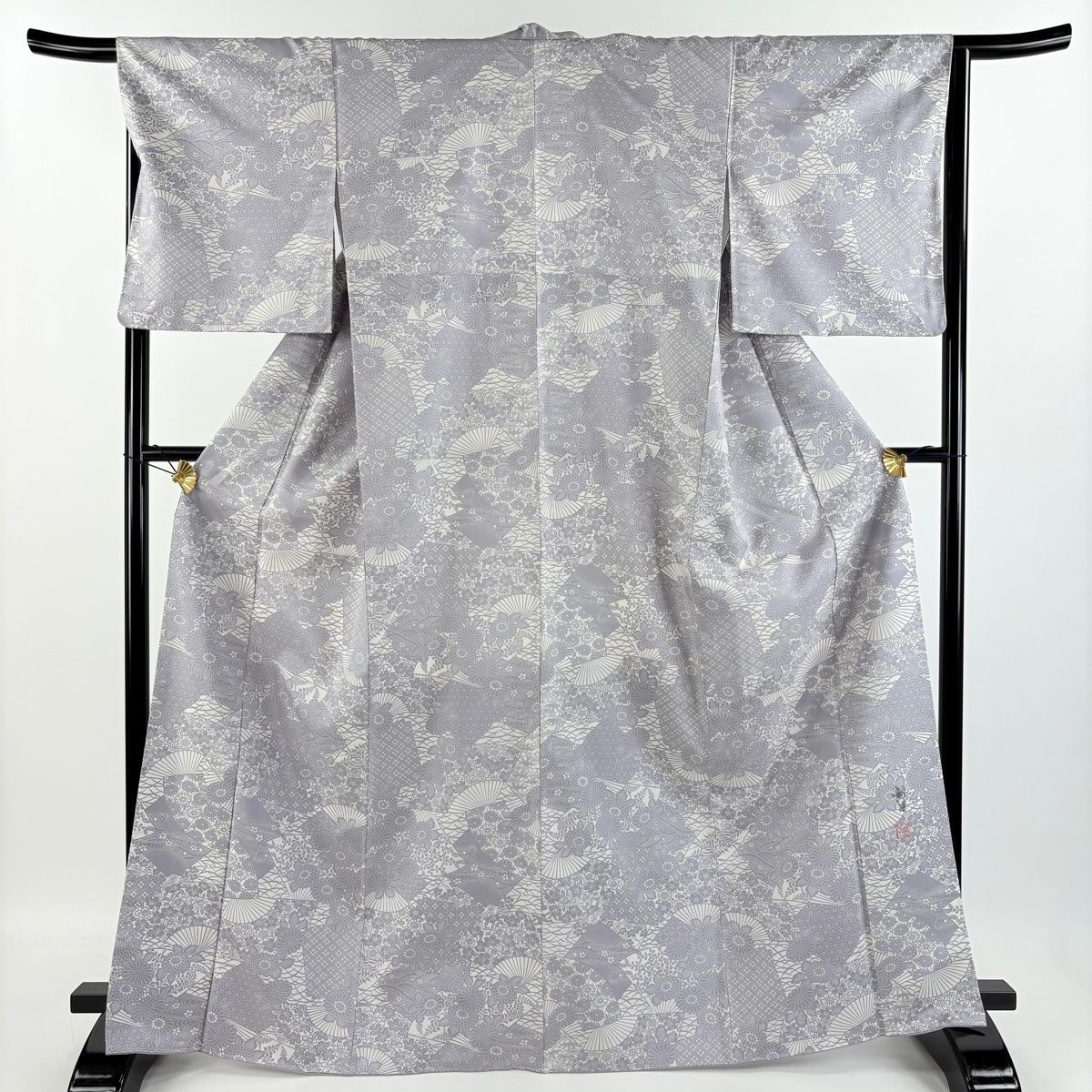 新品 高級 小紋 大島紬 袷 オシャレ着 身丈約156cm 裄丈65cm 新品 高級 小紋 大島紬 袷 オシャレ着 身丈約156cm 裄丈65cm