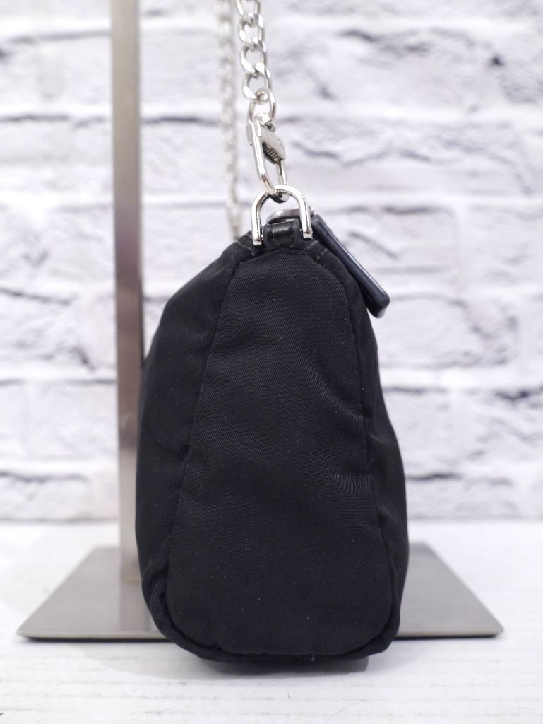 ◆PRADA プラダ ナイロンxレザー クロスボディ カメラ バッグ ポーチ 黒 美品◇ PRADA プラダ ナイロンxサフィアーノレザー クロスボディ