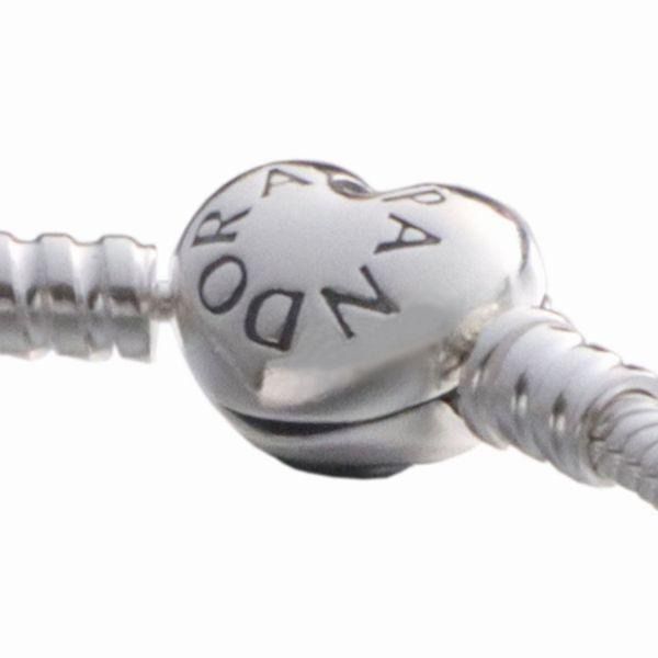 パンドラ ブレスレット Pandora Moments HEART u0026 Snake chain Bracelet スターリングシルバー925 レディースアクセサリー 17(約15cm)