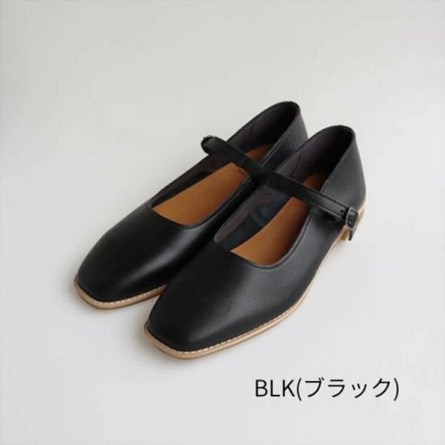 Recipe レシピ ストラップスクエアシューズ レディース フラット ストラップ パンプス カジュアル 牛革 ソフト レザー ローヒール 履きやすい 軽量 おしゃれ 靴 シューズ 日本製 国産 Made In Japan rp523