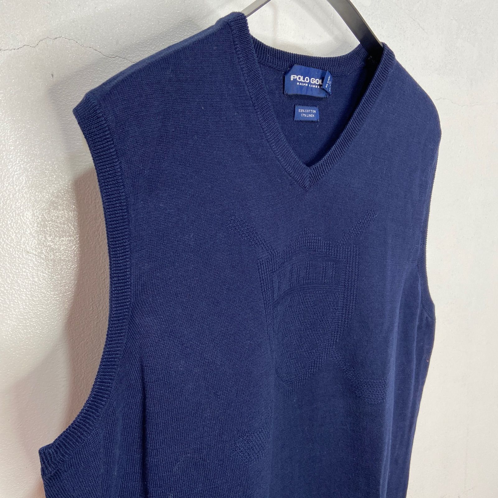 ☆POLOGOLF☆ラルフローレン☆Vネックベスト☆コットンリネン