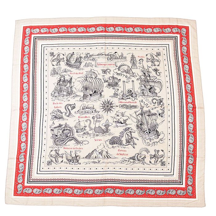 極美品】HERMES エルメス カレ90 CAVAL CADES 騎馬行進 スカーフ