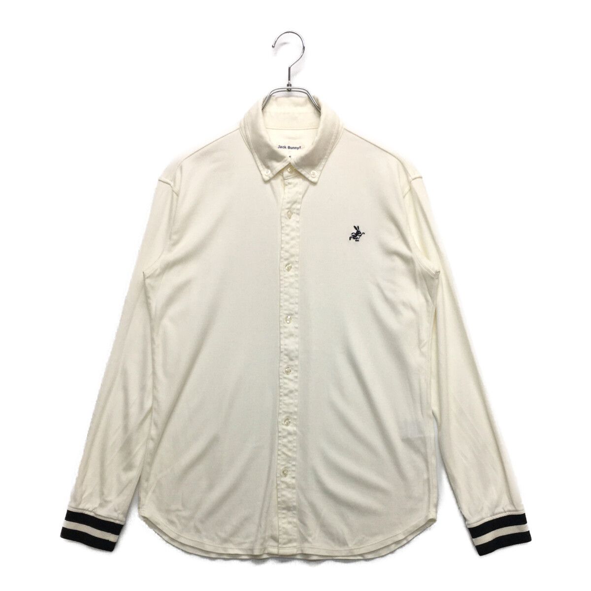 中古 メンズ ジャックバニー Jack Bunny!! 長袖シャツ 5(L) 白 ホワイト ボタンダウン ストレッチ