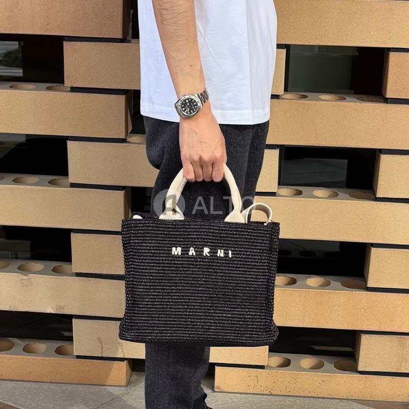 極美品　MARNI かごバッグ ブラウン/ベージュ MARNI ミニかごバッグ ベージュ ブラウン