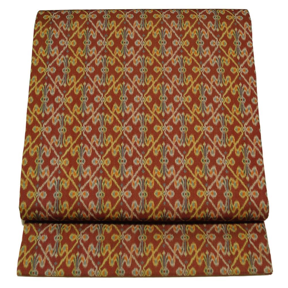 龍村美術織物　たつむら製　名古屋帯 正絹　未使用 開き名古屋帯 龍村美術織物 名古屋帯 袋帯格 全通 太子間道 正絹 二重