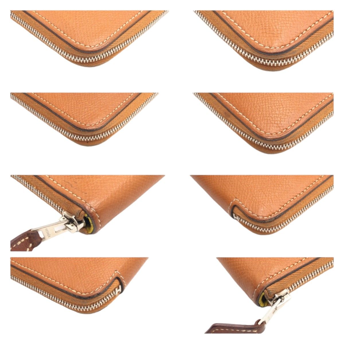 HERMES エルメス アザップ ロングシルクイン ブラウン キャメル 