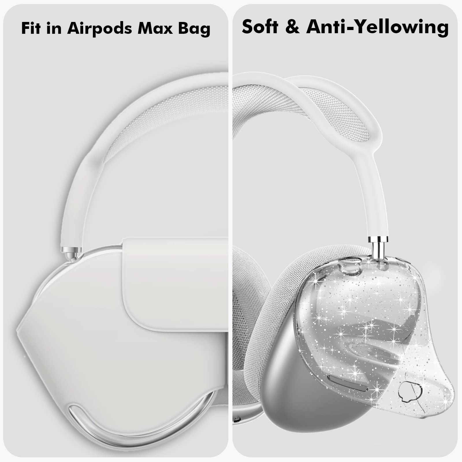 Airpods Maxカバー クリア ケース ヘッドホン イヤーカップ TPU 【代引