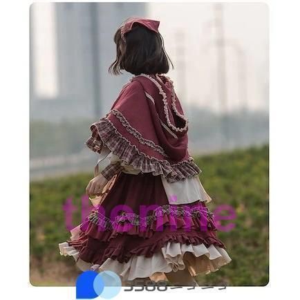 ロリータ 赤ずきん四季用ワンピースセットビッグコード