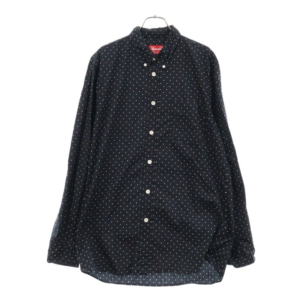 SUPREME (シュプリーム) 11AW Polka Dot Shirt ポルカドット長袖ボタンシャツ ブラック