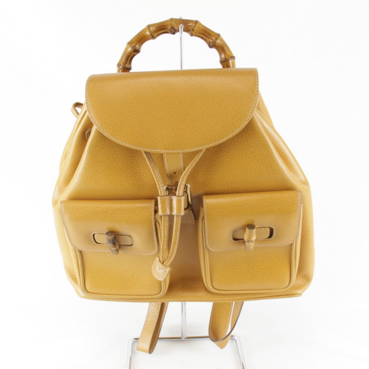 GUCCI グッチ 003 2058 0016 リュック デイパック レザー|バンブー レディース