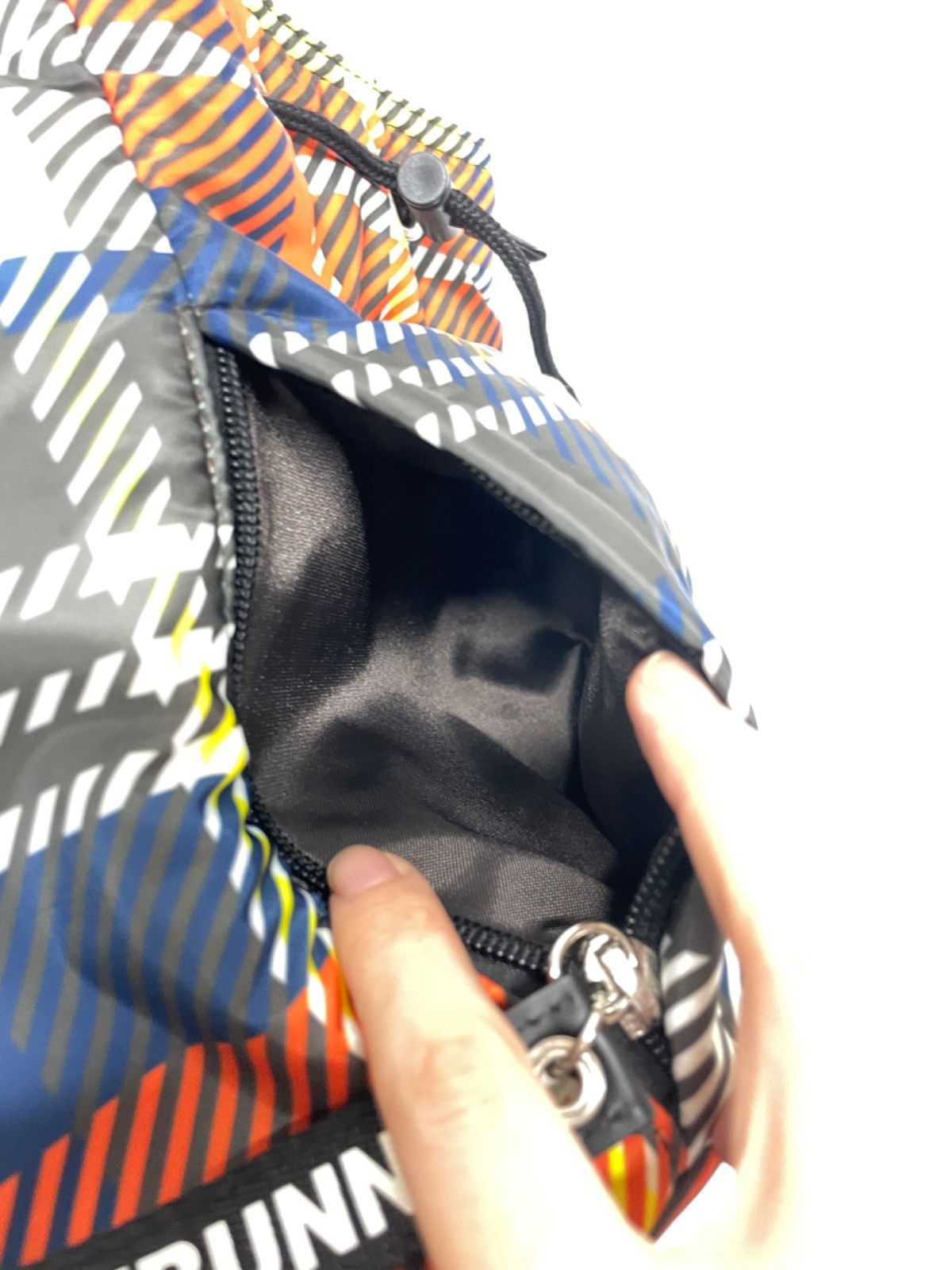 USED】Jack Bunny ジャックバニー カートバッグ チェック柄 オレンジ