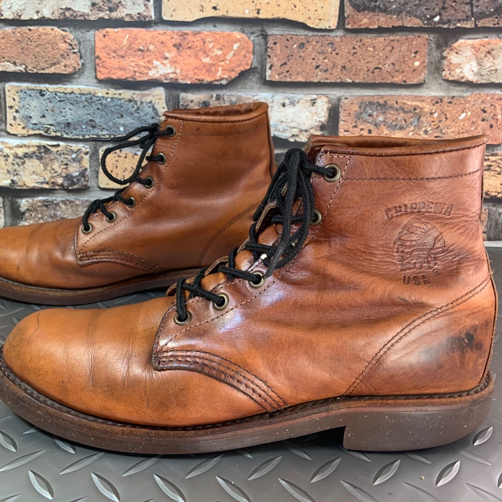 CHIPPEWA サービスブーツ US9 ☆Chippewa ワークブーツ （サイズ不明瞭 US9.5D 27.5㎝ほど