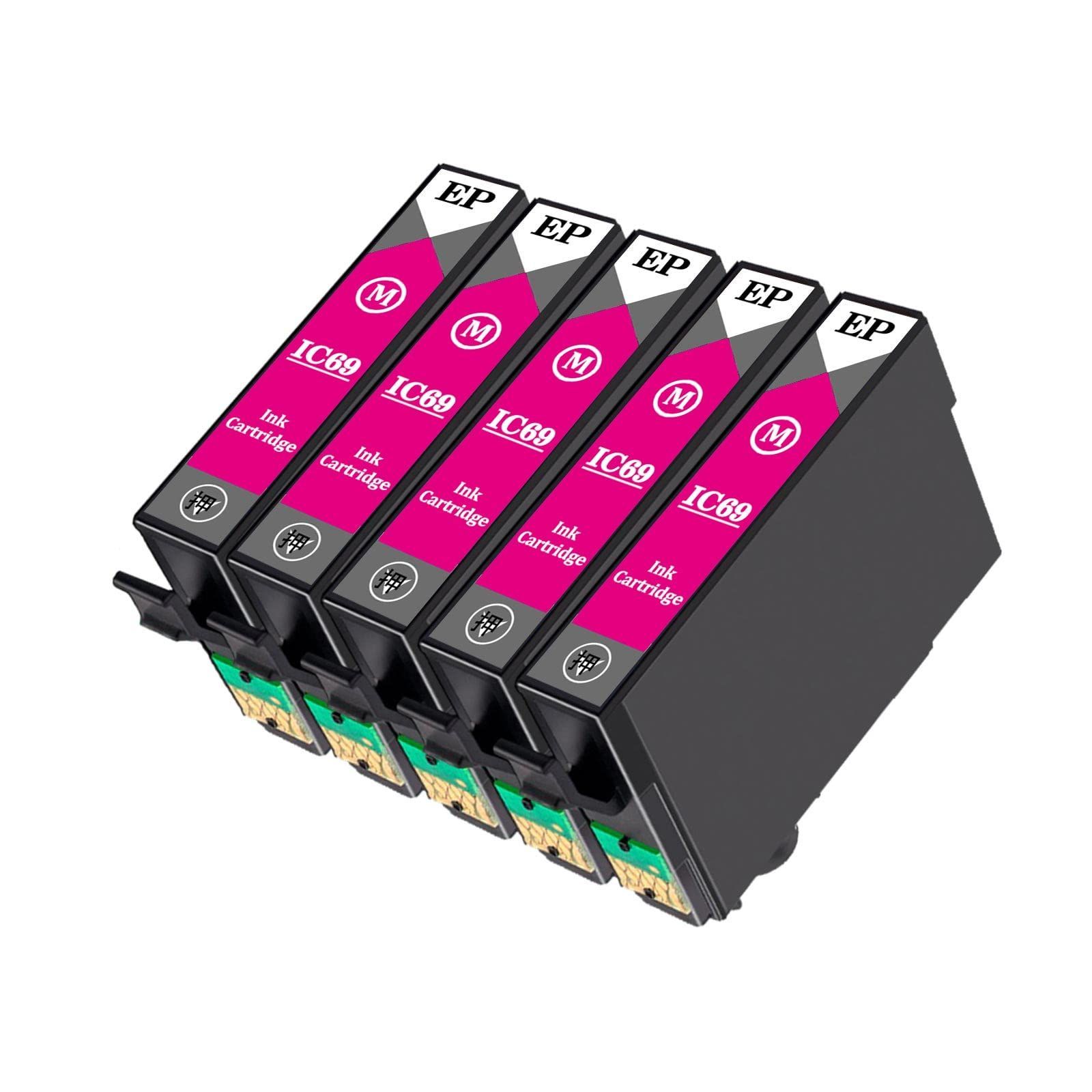 Color:M ICＭ69 互換 インクカートリッジ 69 IC-69 IC69 M マゼンタ5本セット対応機種：PX-045A /PX-046A /PX-047A /PX-105 /PX-405A /PX-435A /PX-436A /PX-437A /PX