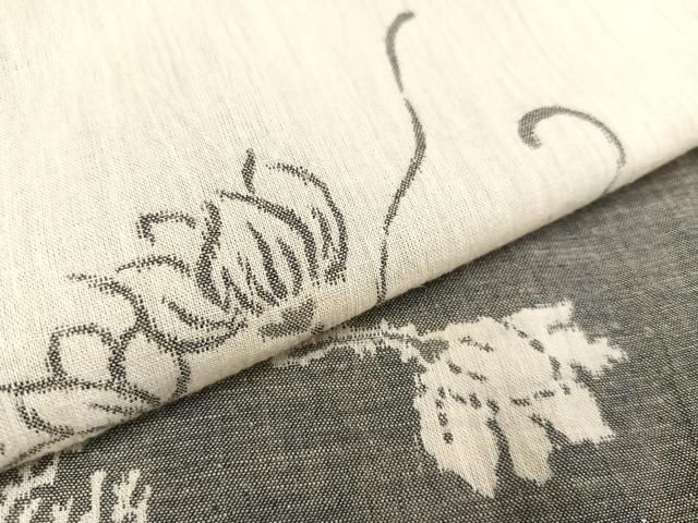 平和屋着物＊夏物 小紋 紗 唐草文 洗える着物 AABA2781jd