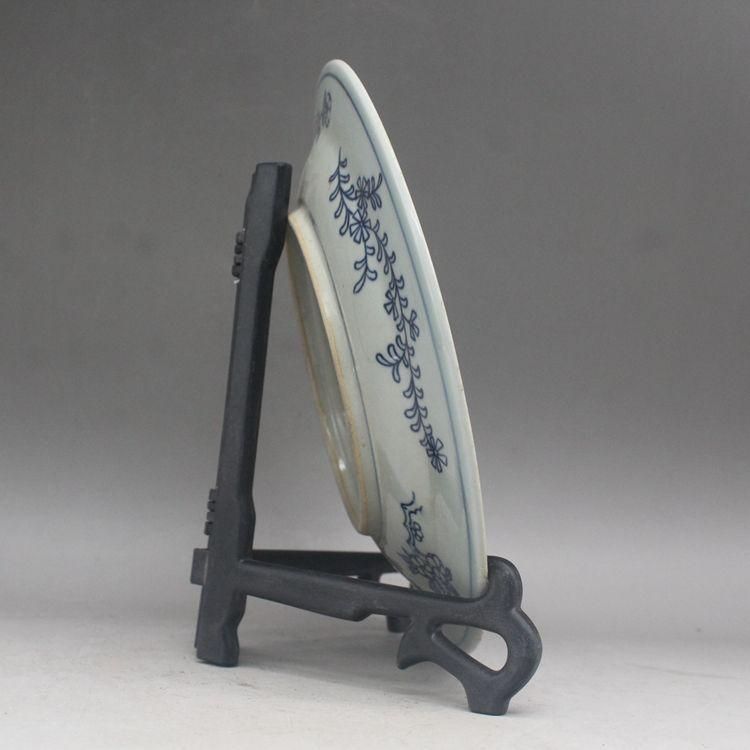 清乾隆青花双鳳紋磁器皿 景徳鎮 陶磁器 装飾品 現代工芸品 美術