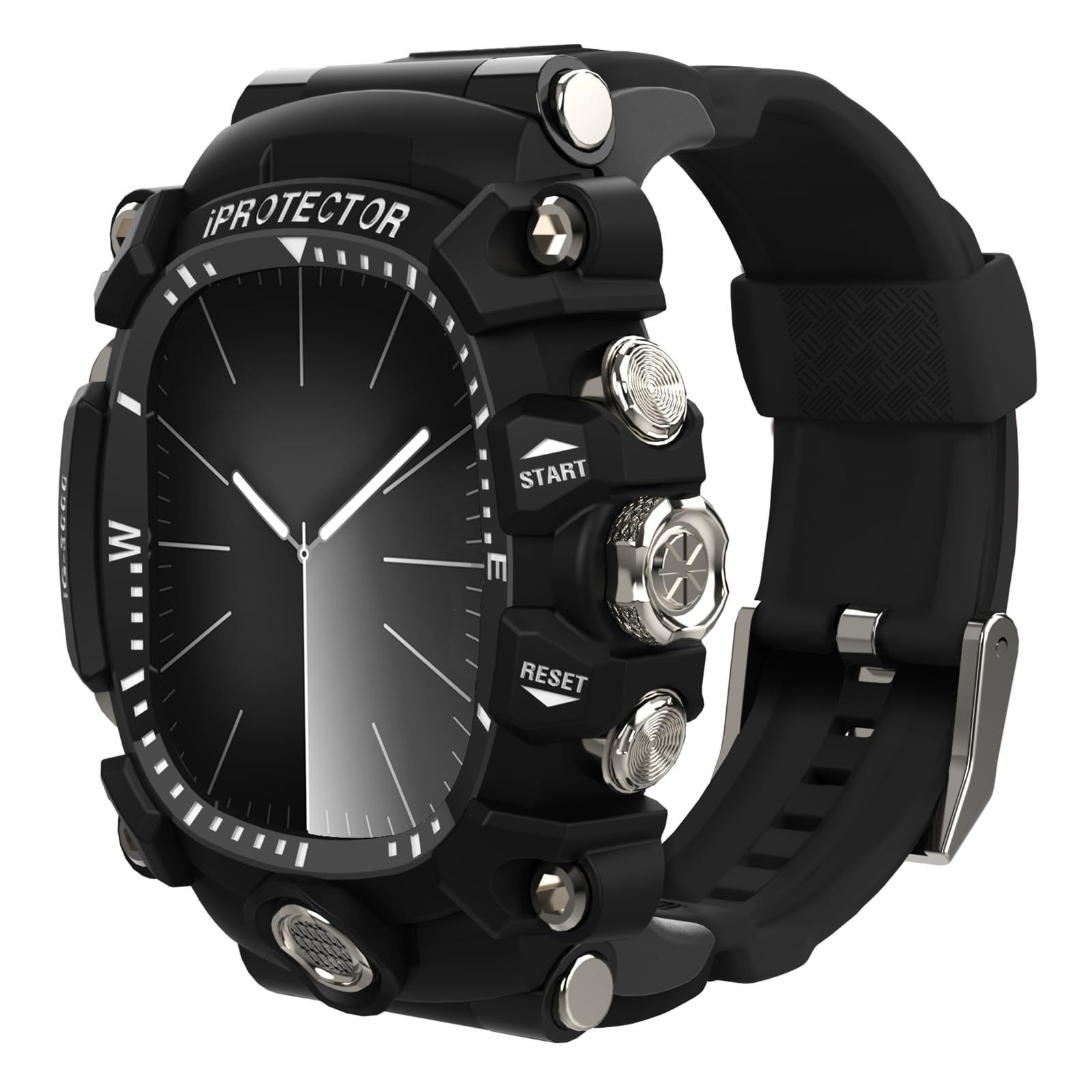 の完全な保護カバー 44mm|45mm iWatch 人のためのカバーの険しい箱のケイ素の革紐 44mmのバンドのための腕時計の箱を変更 SE 5 6 Black 45mm 87 9 Series Watch Apple は